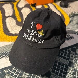 Black and Red Classic Baseball Hat with Embroidered Design